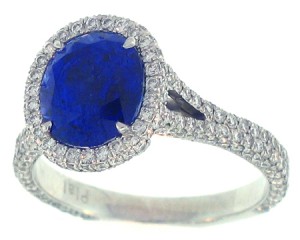 Fine Blue Sapphire & Diamond Ring
