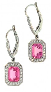 Fine Untreated Pink Sapphire Earrings